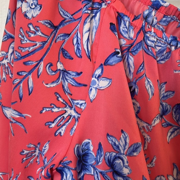 NWT Gigi Parker Blue Pink Floral Off-Shoulder Top Size Medium - Picture 8 of 9